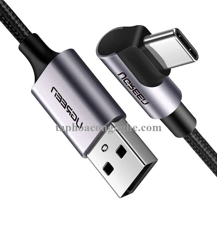Ugreen 50940 0.5M 3A màu đen USB Type-C cáp bẻ góc 90 độ US284 30050940
